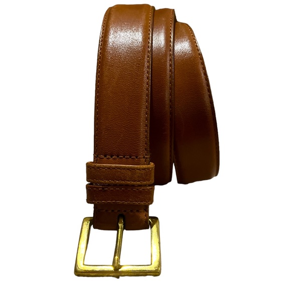 Coach - VTG brass/tanned cowhide belt 38” made in Costa Rica